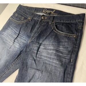 Royal Premium Jeans Men 34x32 Straight Distressed Medium Wash‎ Denim Pants